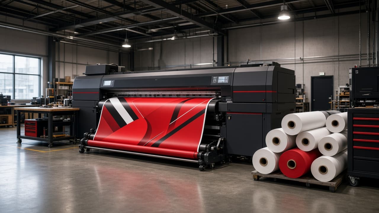 Large format print production floor